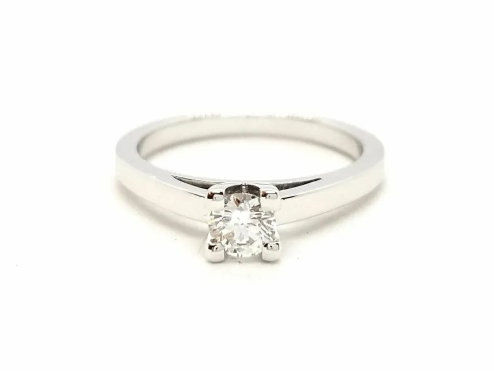 Bague Solitaire Or blanc Diamant