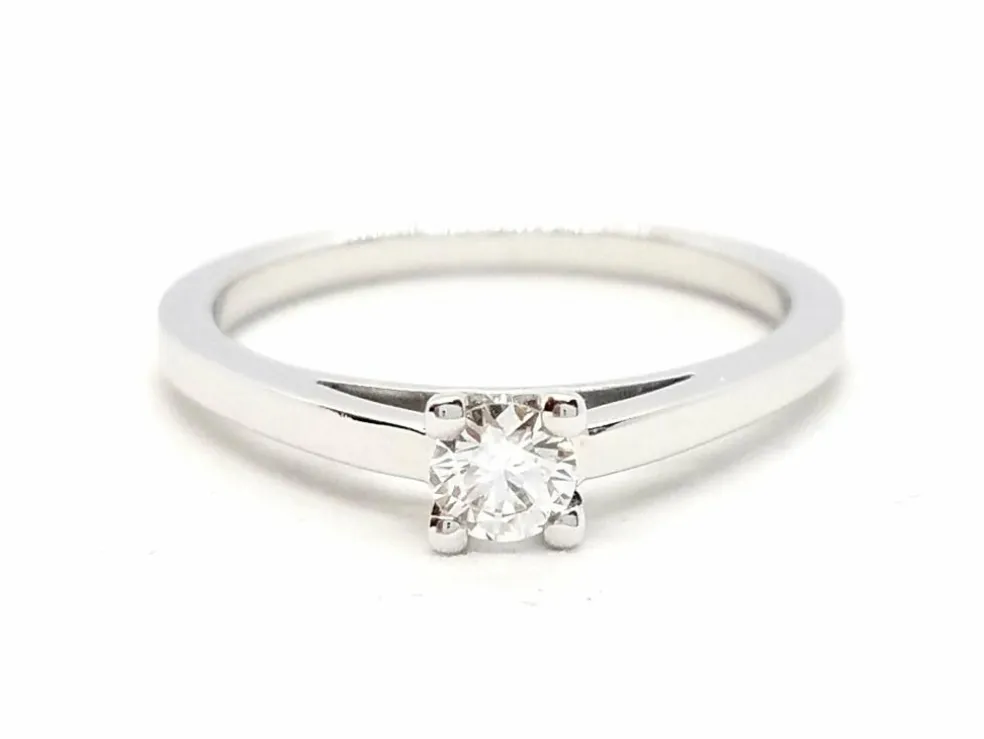 Bague Solitaire Or blanc Diamant