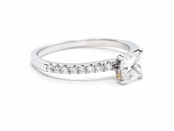 Bague Solitaire Or blanc Diamant