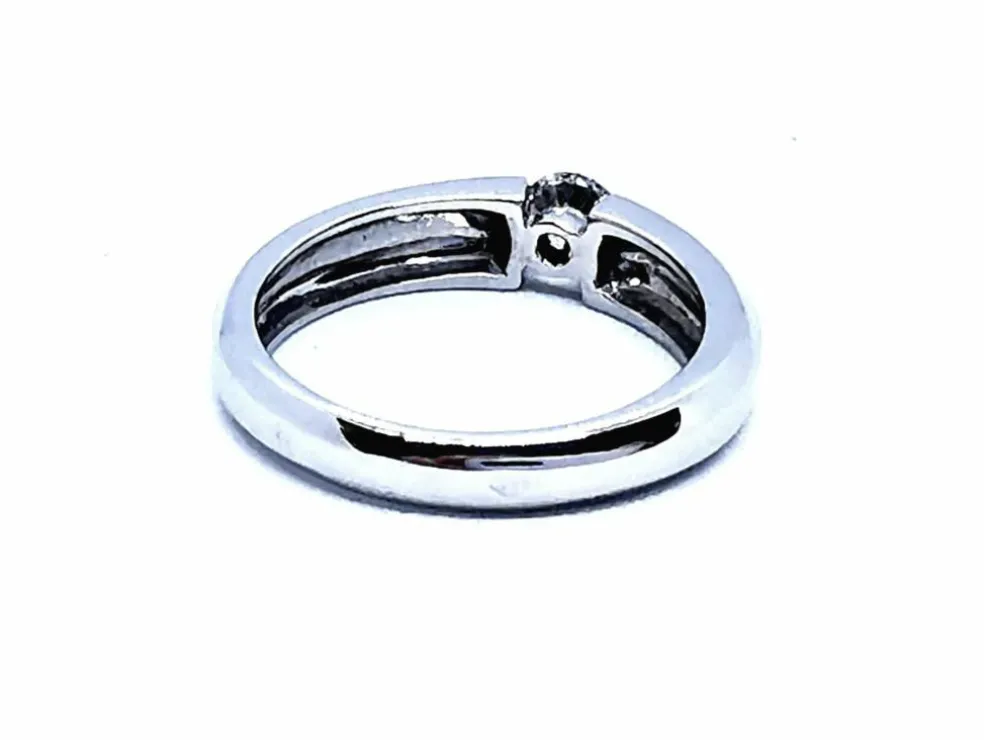Bague Solitaire Or blanc Diamant