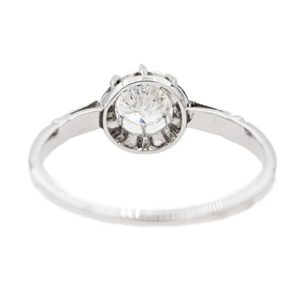 Bague Solitaire Or blanc Diamant