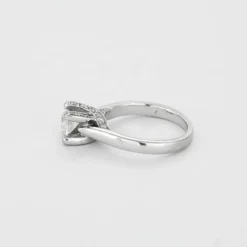Bague Solitaire or blanc et diamants