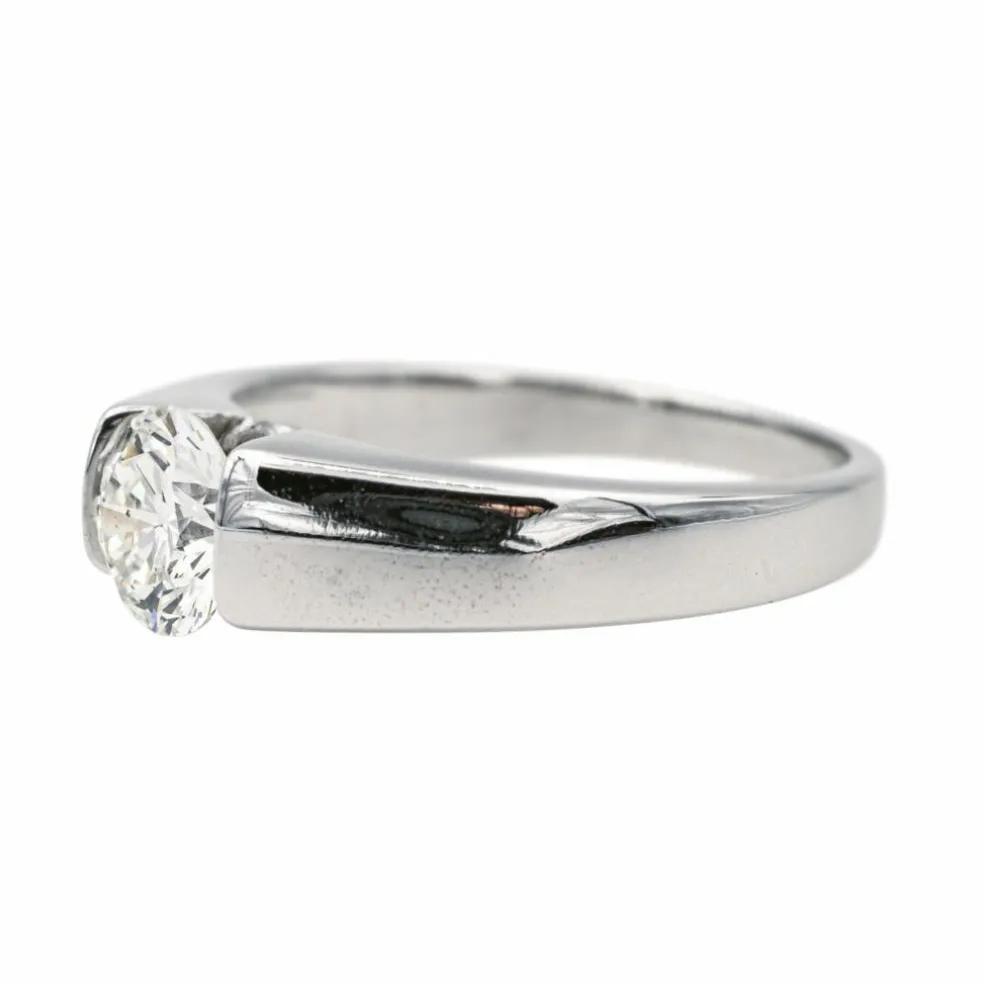 Bague Solitaire Or blanc Diamant