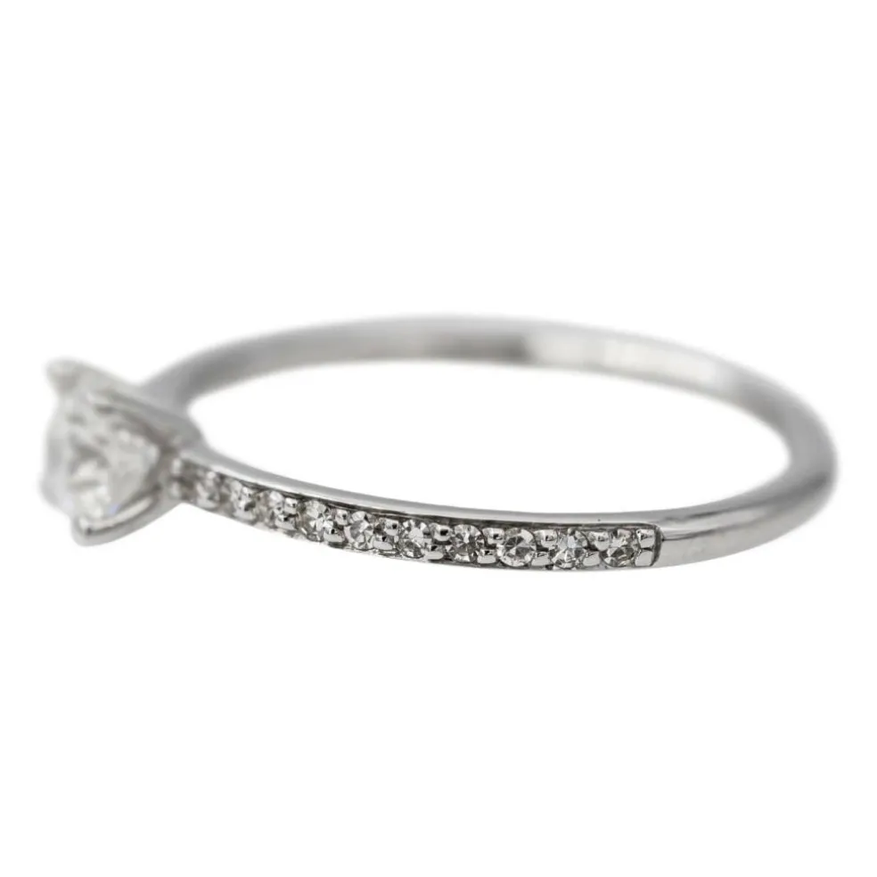 Bague Solitaire Or blanc Diamant