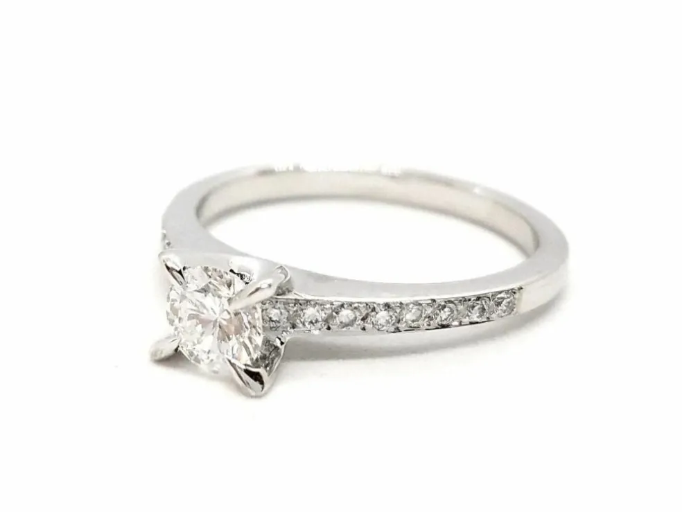 Bague Solitaire Or blanc Diamant