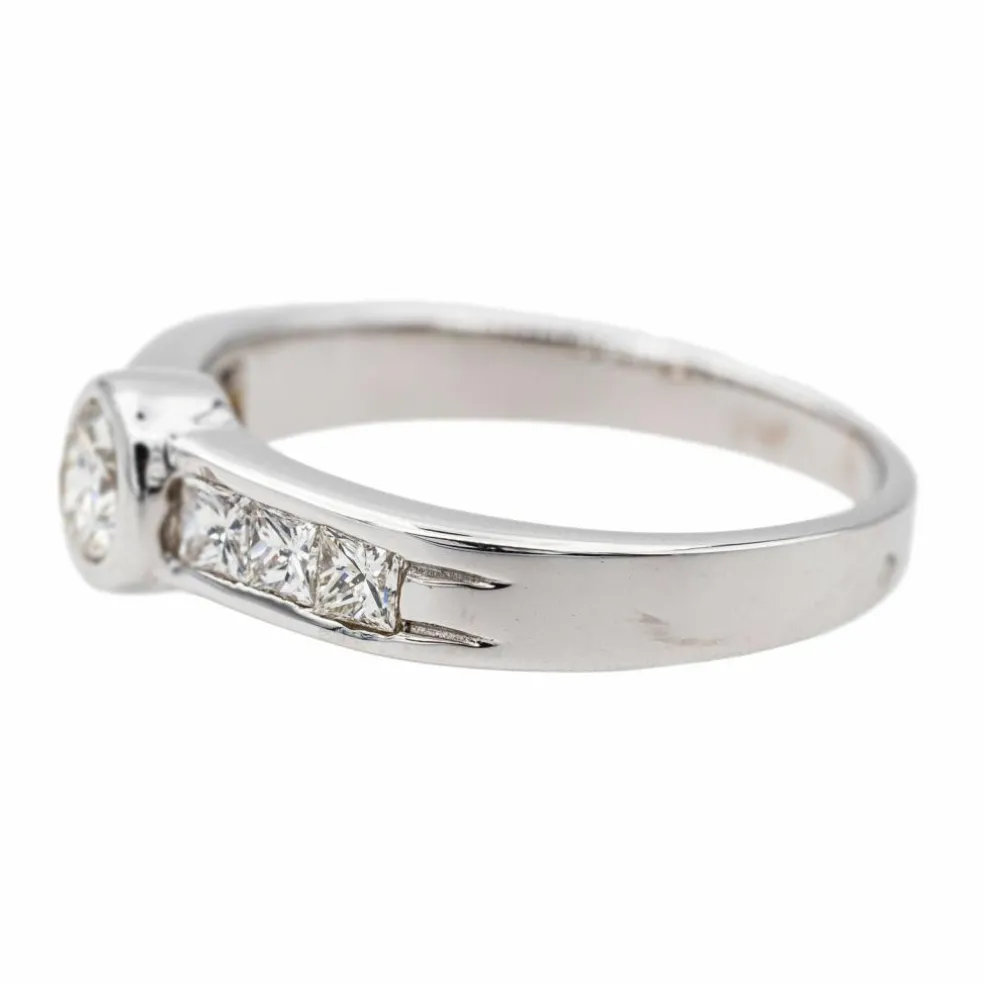Bague Solitaire Or blanc Diamant