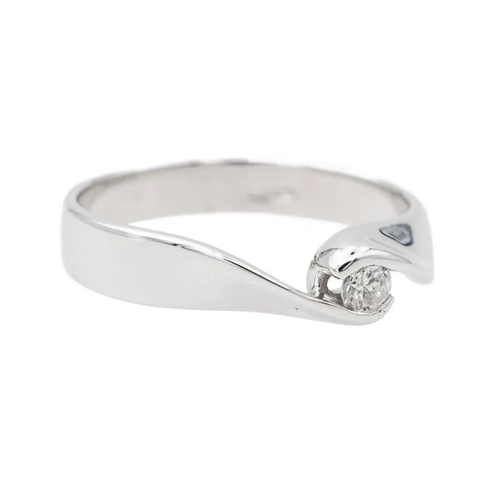 Bague Solitaire Or blanc Diamant