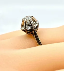 Bague solitaire or blanc diamant 0.40ct