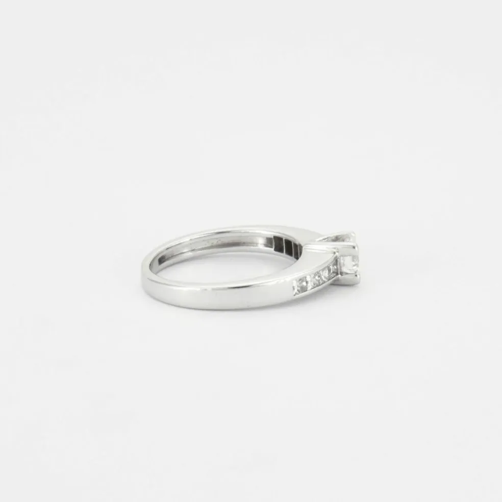 Bague Solitaire or blanc diamant 0,40 ct