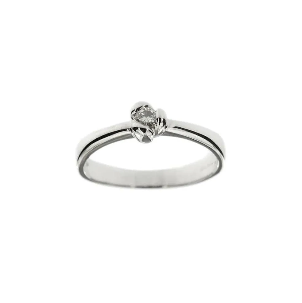 Bague solitaire Or blanc Diamant