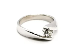 Bague Solitaire Or blanc Diamant