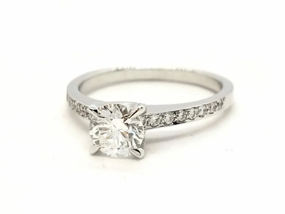 Bague Solitaire Or blanc Diamant