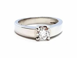 Bague Solitaire Or blanc Diamant