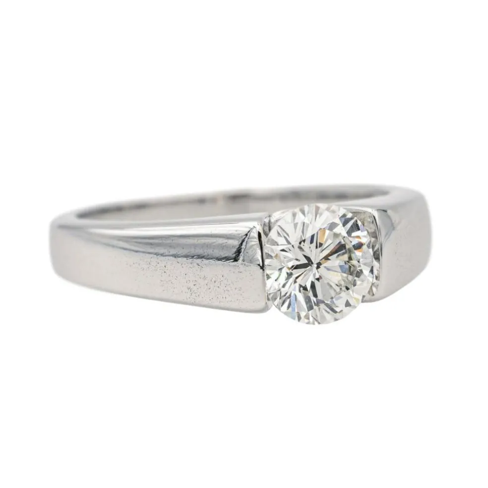 Bague Solitaire Or blanc Diamant