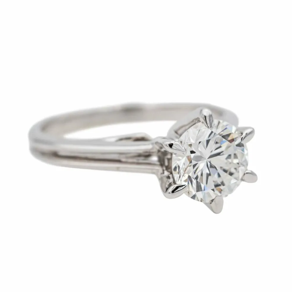 Bague Solitaire Or blanc Diamant