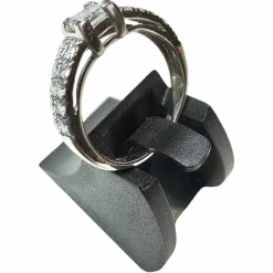 Bague Solitaire or blanc diamant Princesse