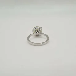 Bague solitaire or blanc diamant naturel LFG