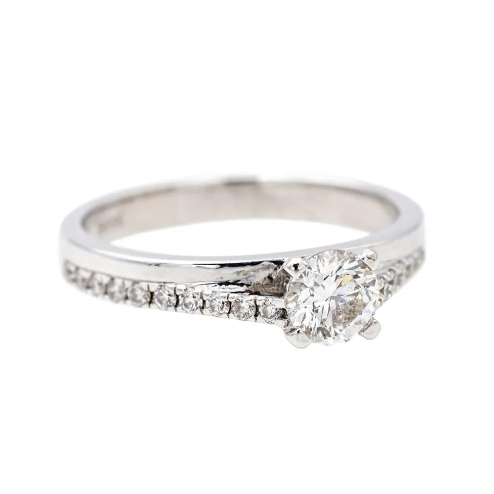Bague Solitaire Or blanc Diamant