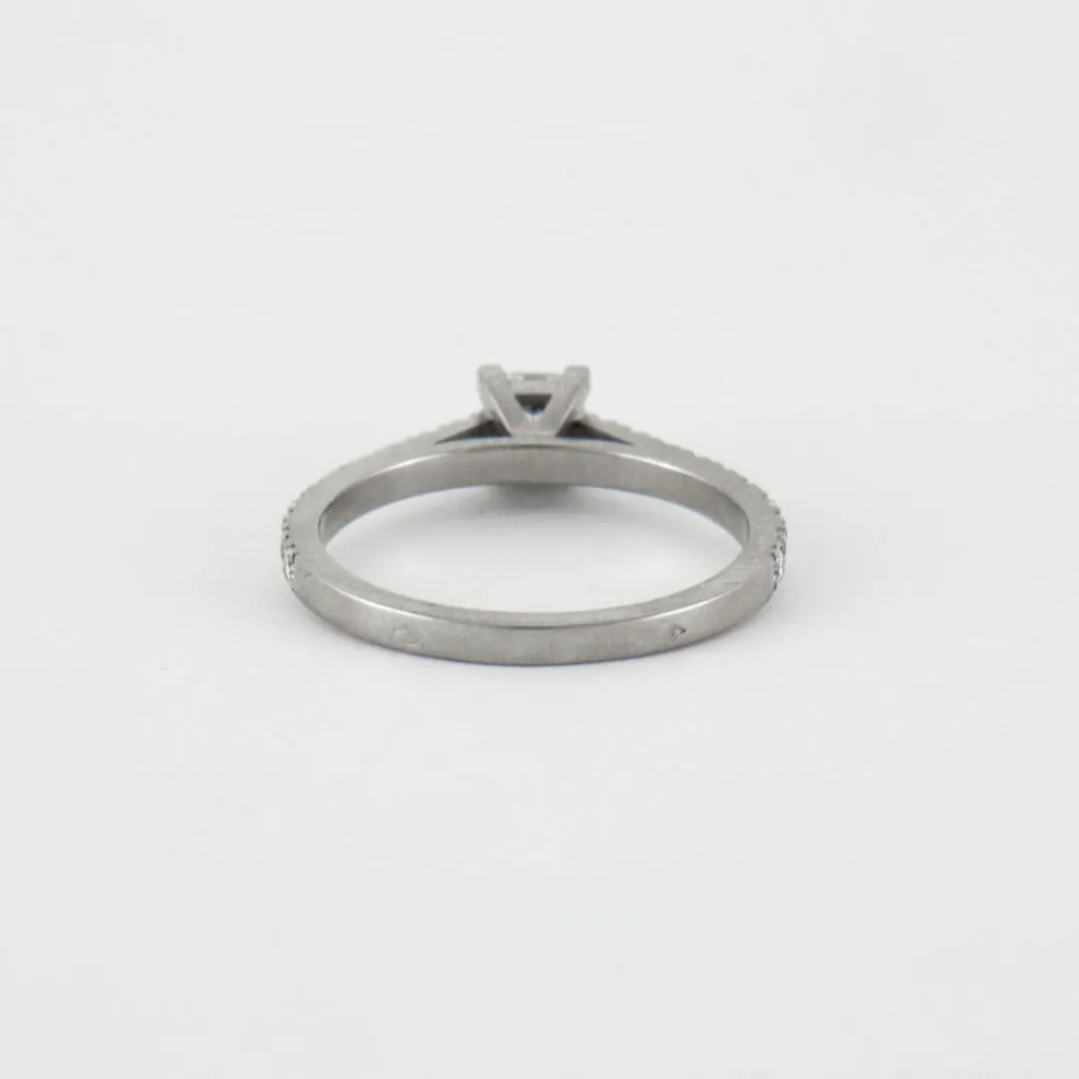 Bague Solitaire Or blanc Diamants