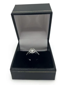 Bague solitaire or blanc et diamant 1,10 ct