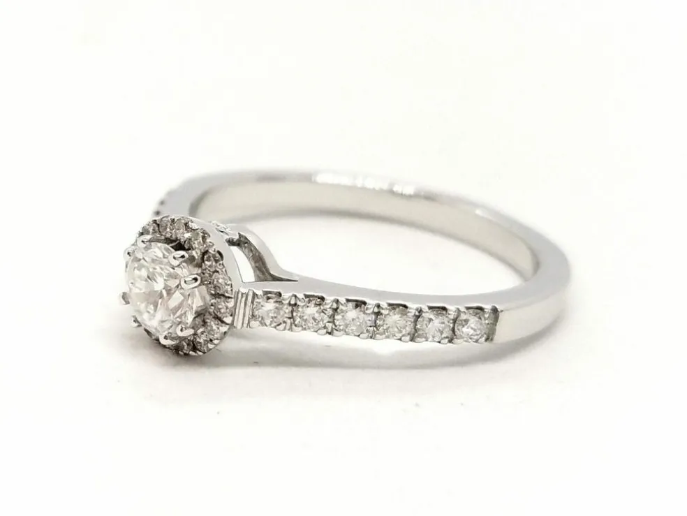 Bague Solitaire Or blanc Diamant