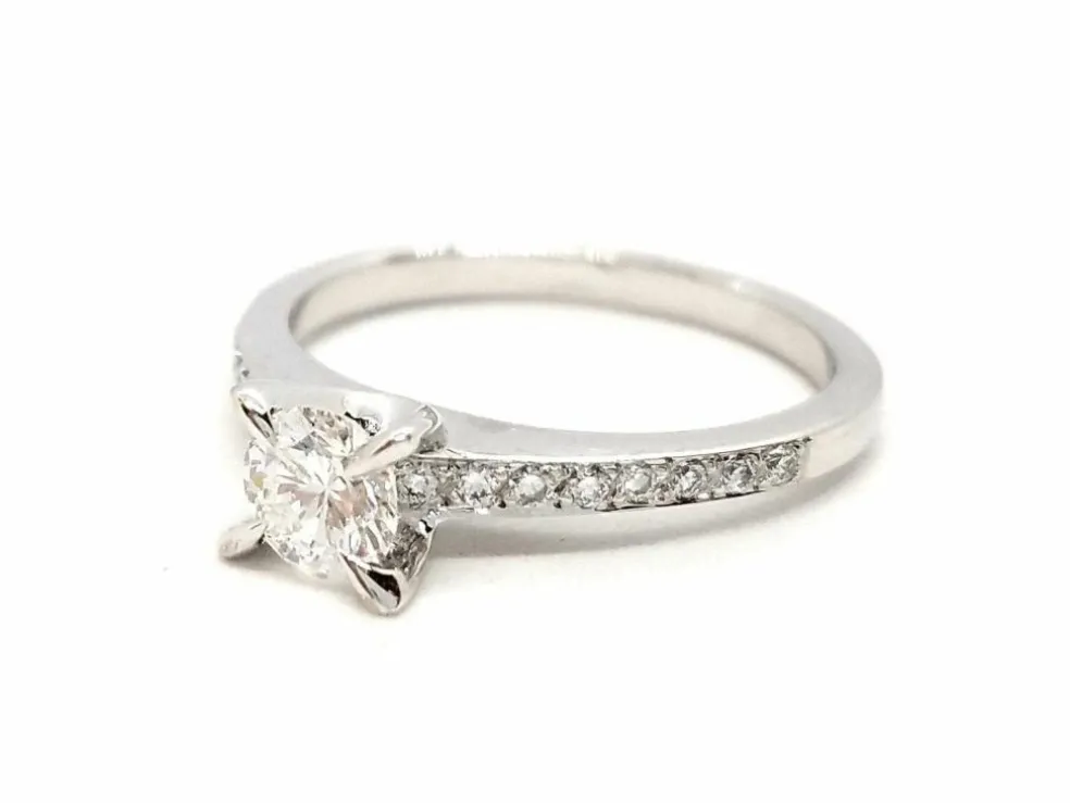 Bague Solitaire Or blanc Diamant