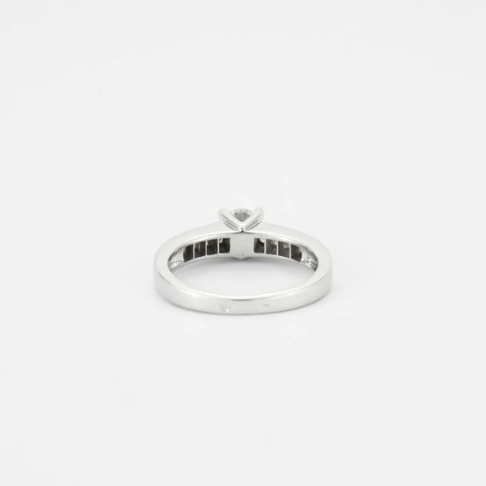 Bague Solitaire or blanc diamant 0,40 ct