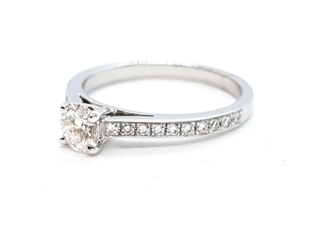 Bague Solitaire Or blanc Diamant