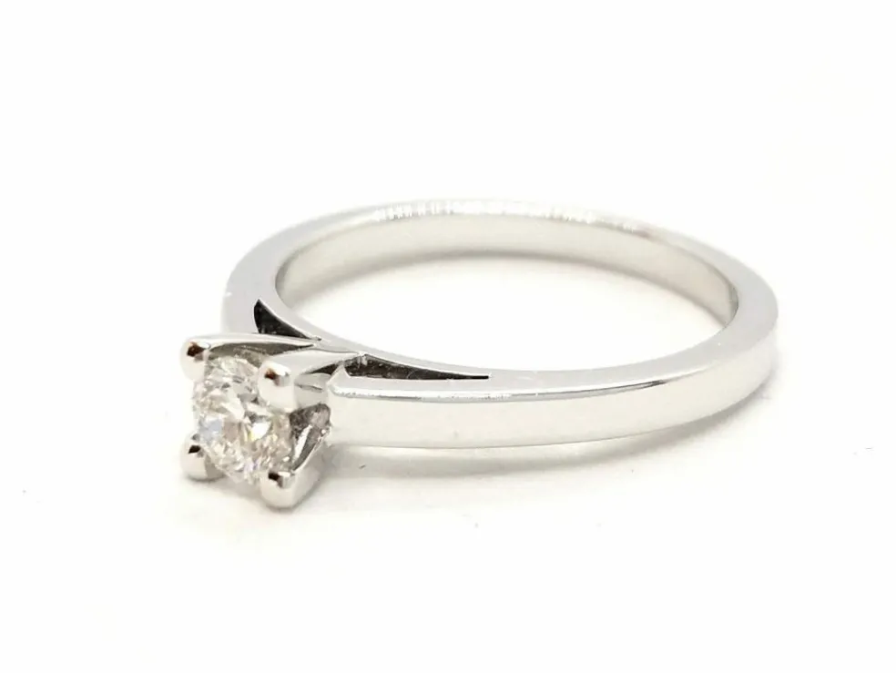 Bague Solitaire Or blanc Diamant