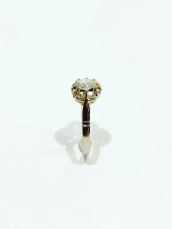 Bague solitaire or blanc diamant 0.45ct