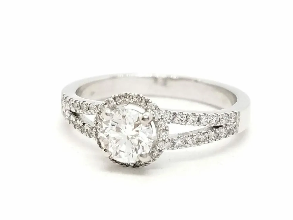 Bague Solitaire Or blanc Diamant