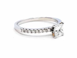 Bague Solitaire Or blanc Diamant