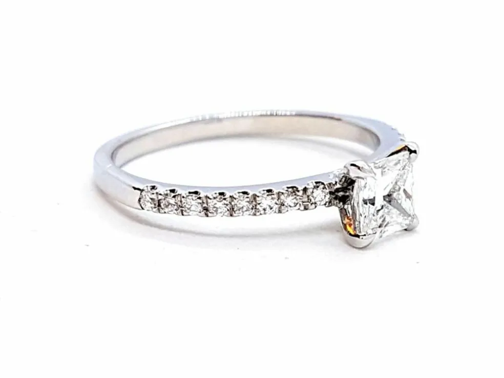 Bague Solitaire Or blanc Diamant