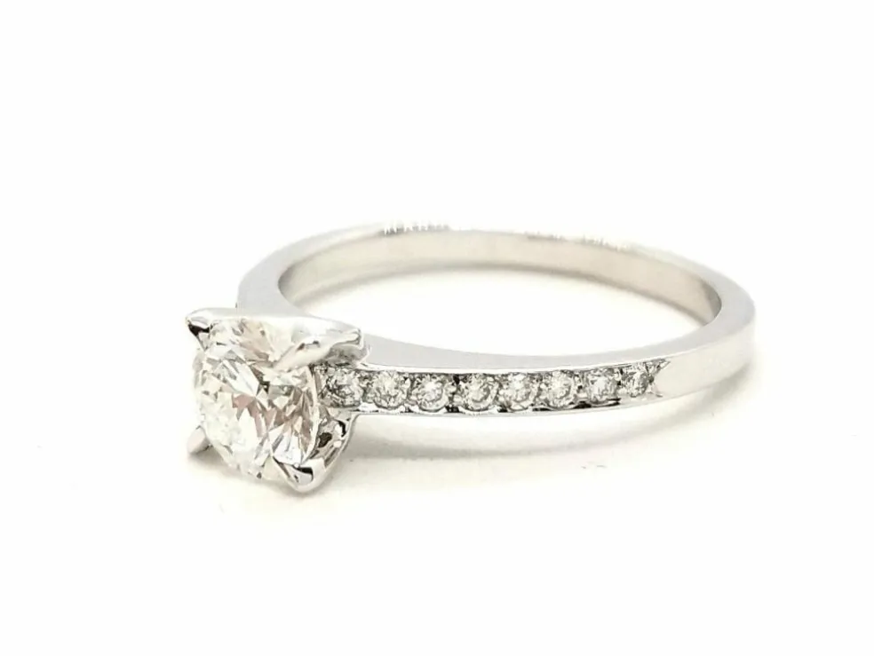 Bague Solitaire Or blanc Diamant
