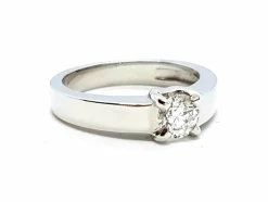 Bague Solitaire Or blanc Diamant