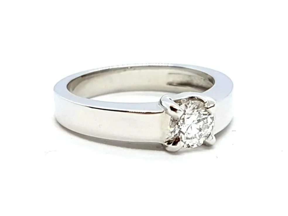 Bague Solitaire Or blanc Diamant