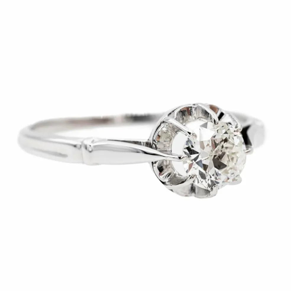 Bague Solitaire Or blanc Diamant