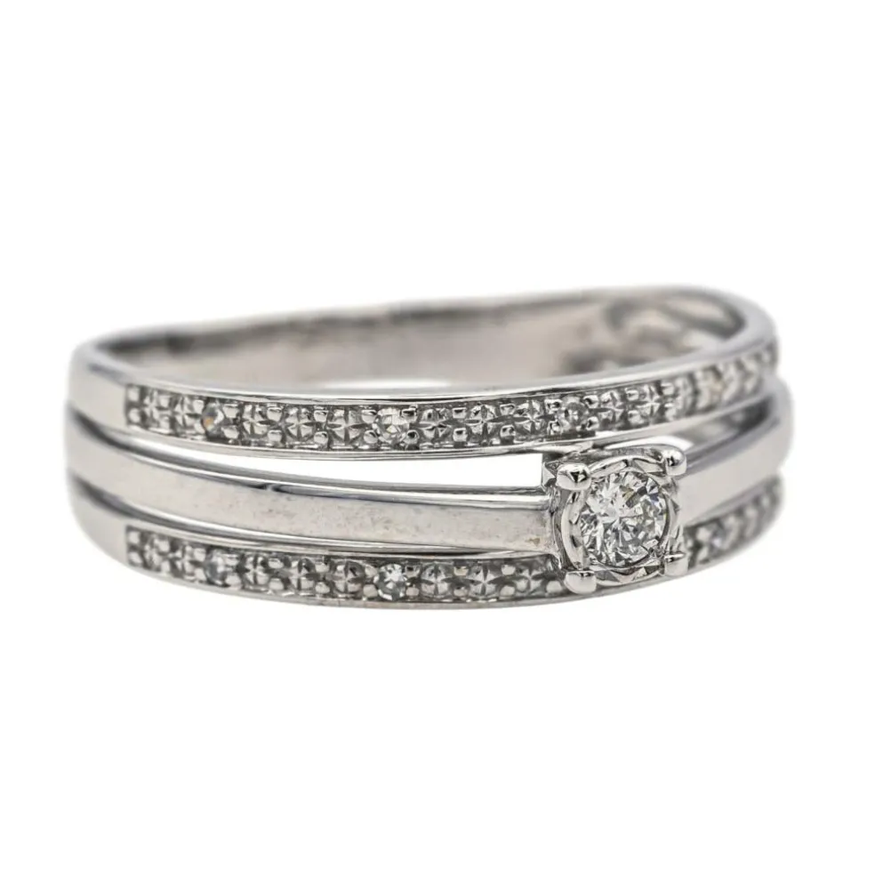 Bague Solitaire Or blanc Diamant
