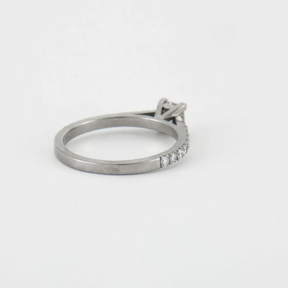Bague Solitaire Or blanc Diamants