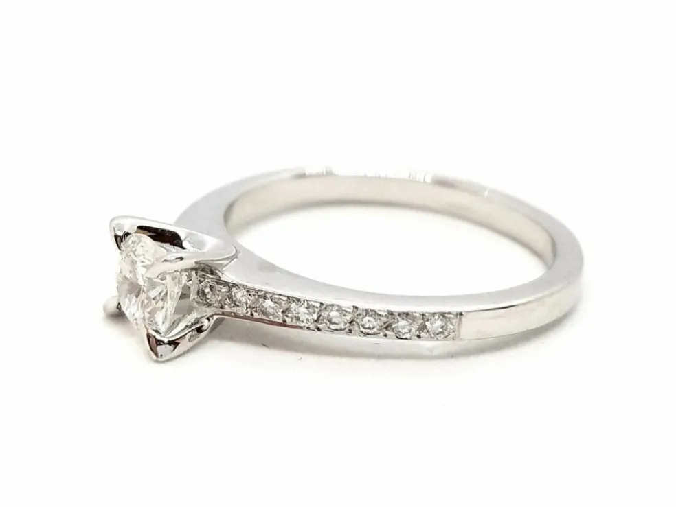 Bague Solitaire Or blanc Diamant
