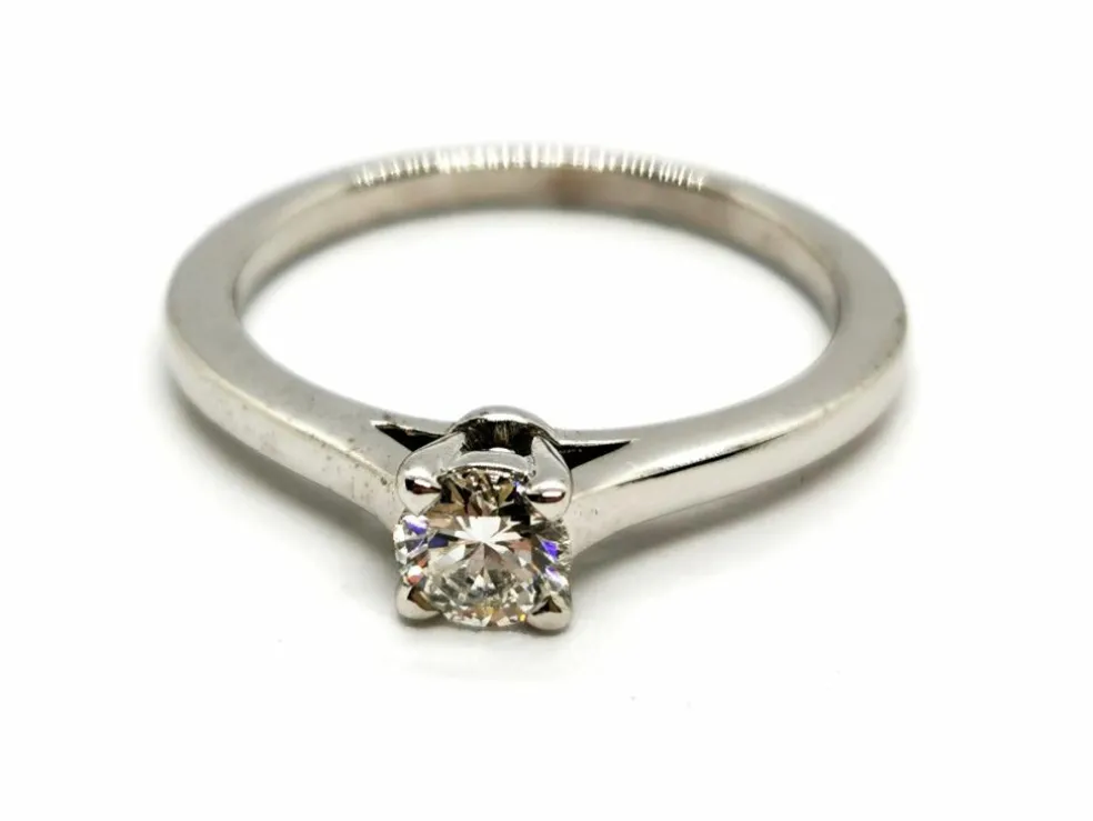 Bague Solitaire Or blanc Diamant