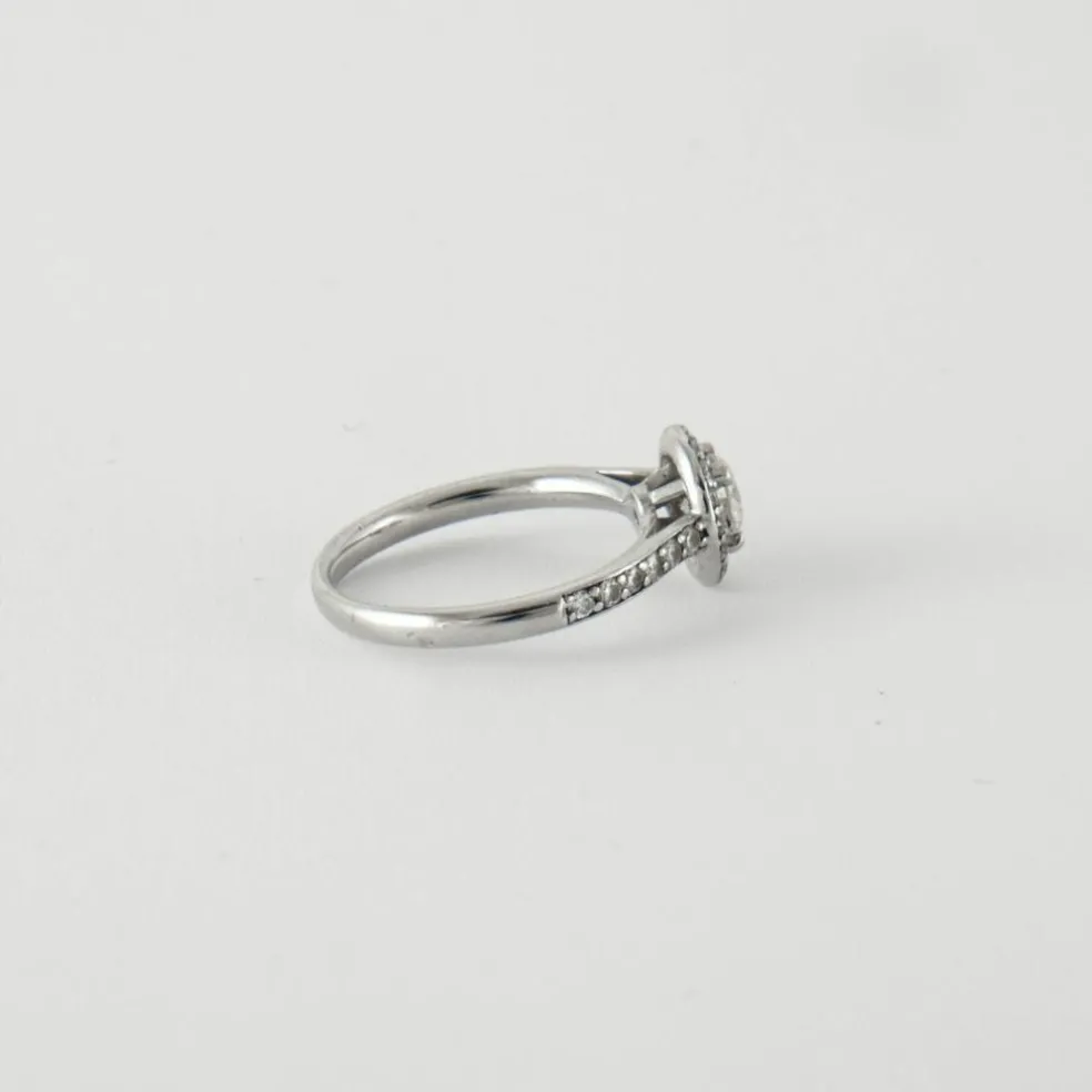 Bague Solitaire Or blanc Diamants