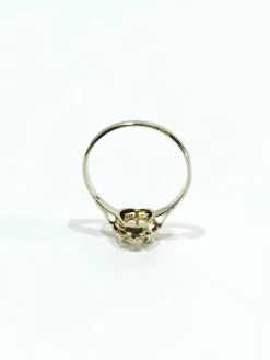 Bague solitaire or blanc diamant 0.45ct