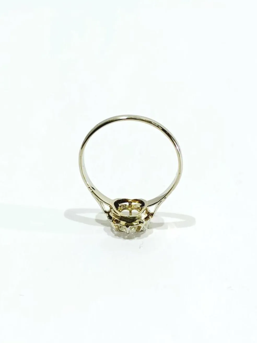 Bague solitaire or blanc diamant 0.45ct
