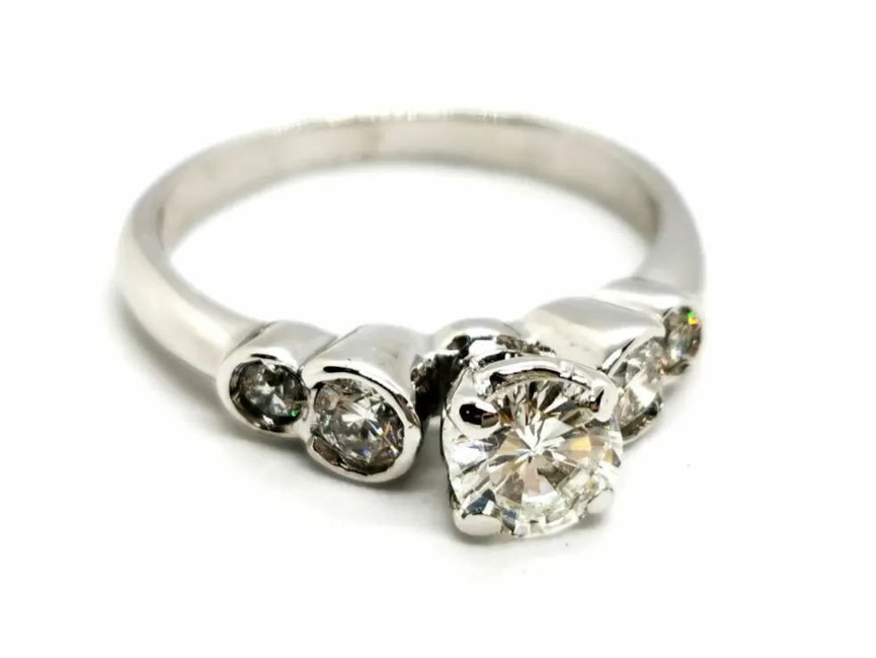 Bague Solitaire Or blanc Diamant