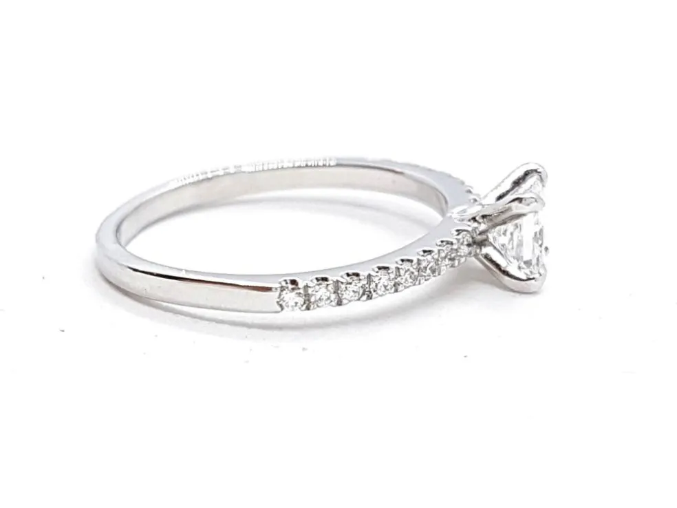 Bague Solitaire Or blanc Diamant