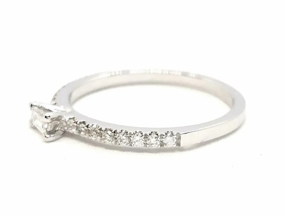 Bague Solitaire Or blanc Diamant