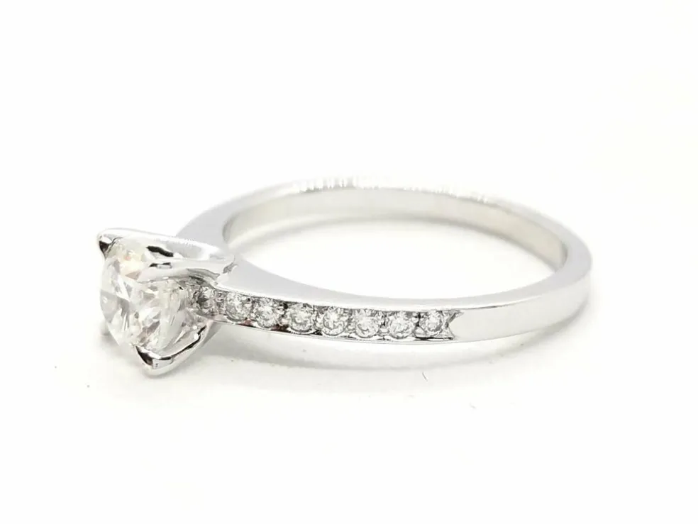 Bague Solitaire Or blanc Diamant