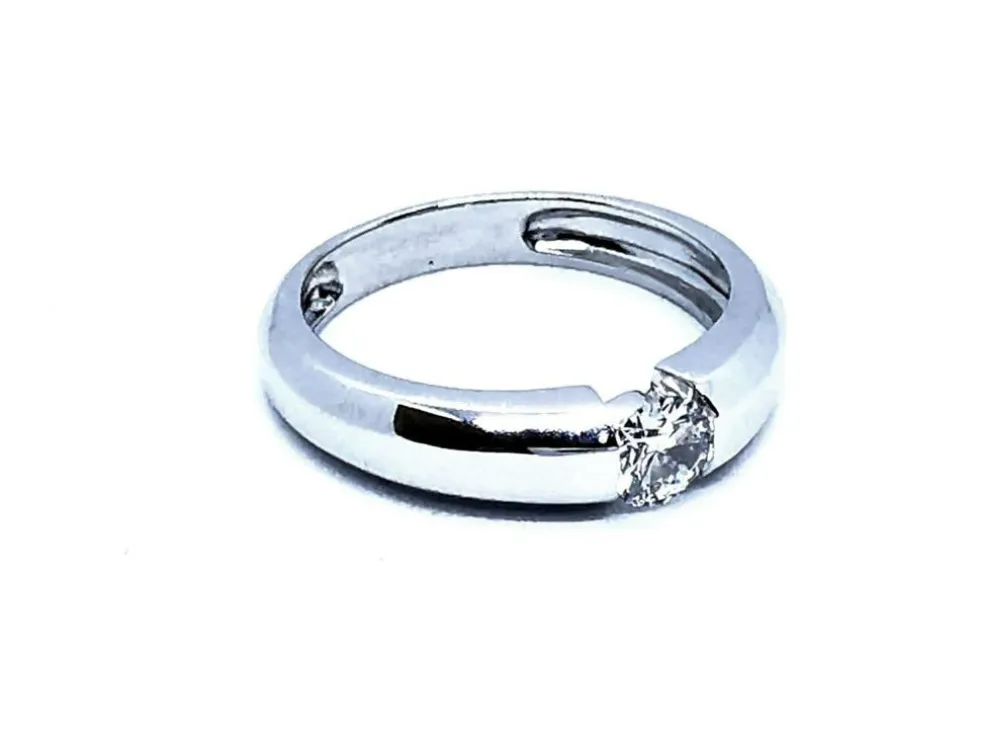 Bague Solitaire Or blanc Diamant