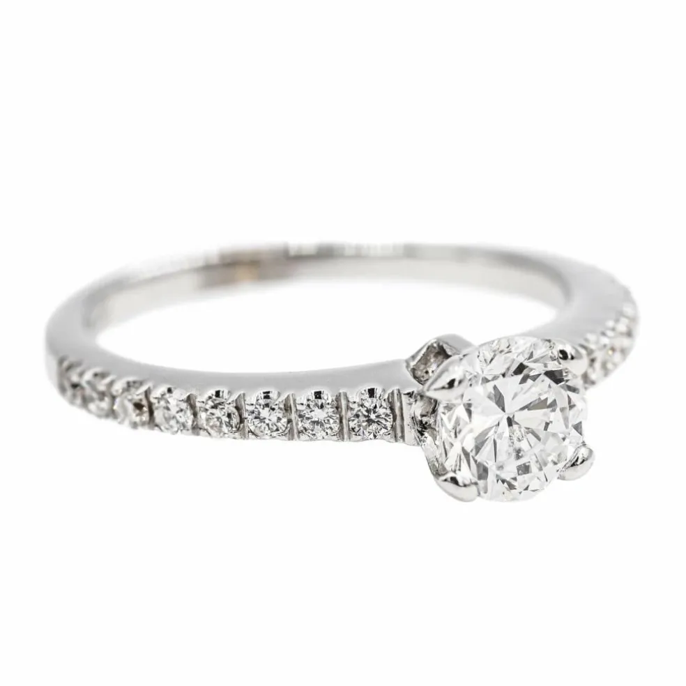Bague Solitaire Or blanc Diamant
